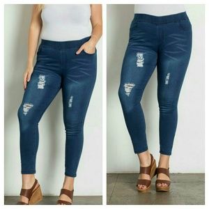 3-PACK/Plus Dark Wash Jeggings